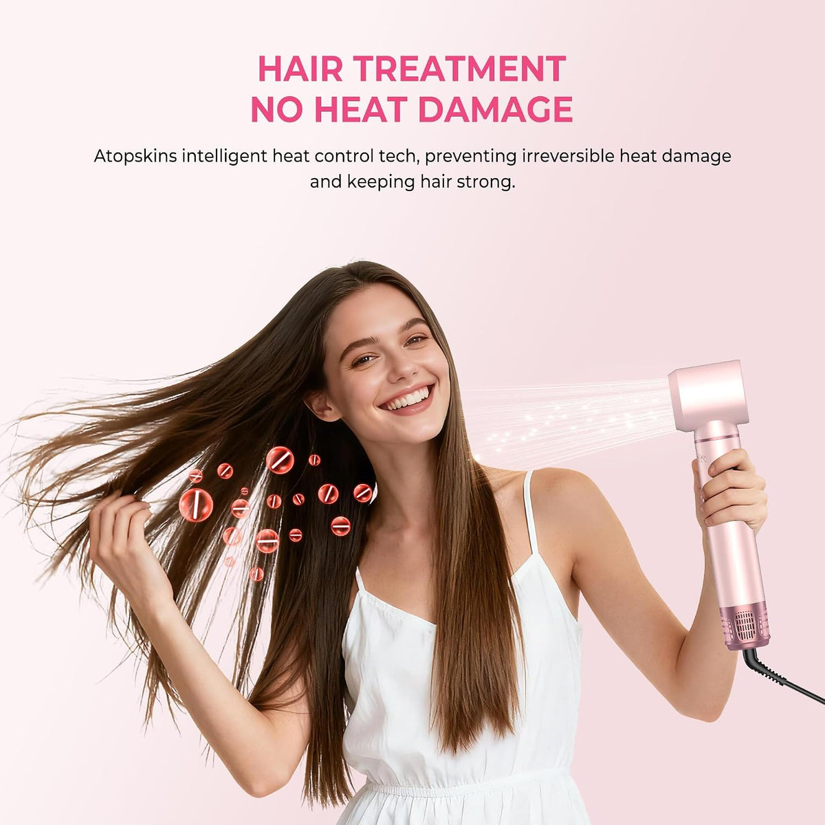 5-in-1 Hair Dryer Brush - Hot Air Styler with Auto-Wrap Curlers