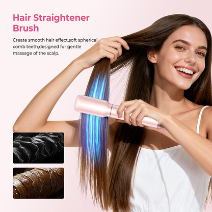 5-in-1 Hair Dryer Brush - Hot Air Styler with Auto-Wrap Curlers