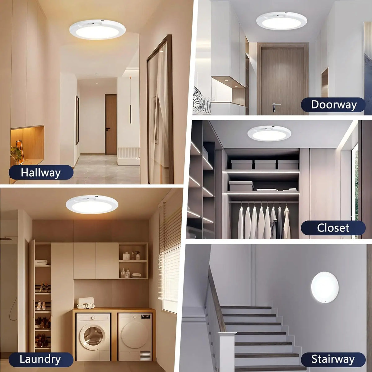 Movarii™ Rechargeable Ceiling Lights - Motion Sensing & No Wiring